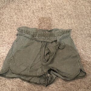 Express High Waist Sage Green Women's Shorts